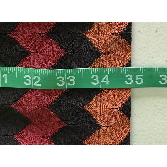 Lily Women’s Retro Chevron Zigzag Knit Bodycon Dress Autumn Knit Scoop Neck Sz S - Picture 7 of 7